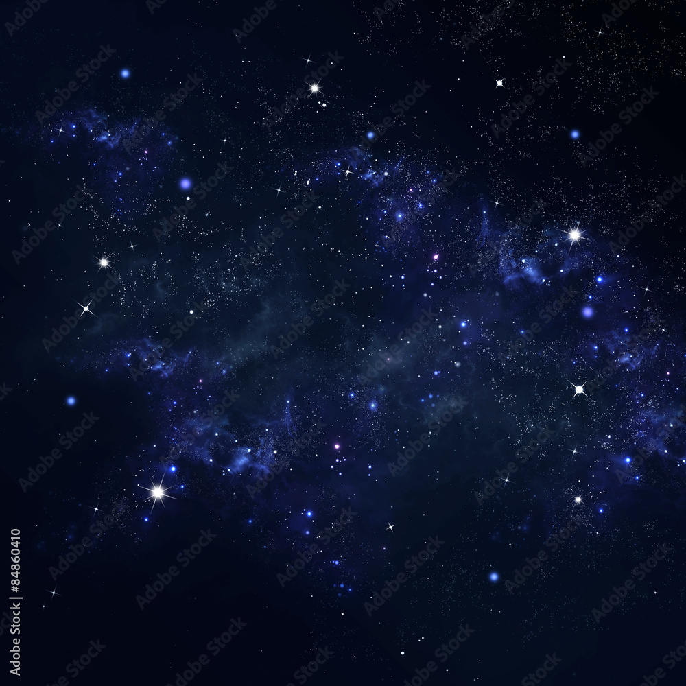 deep space, abstract blue background 