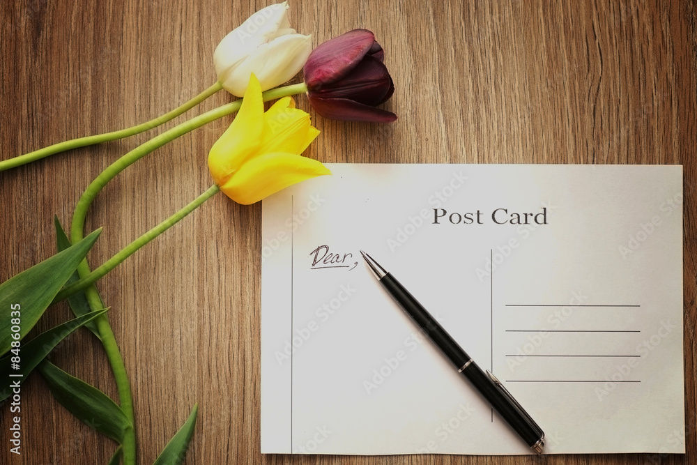 background post card with a bouquet of flowers background post card with a bouquet of flowers