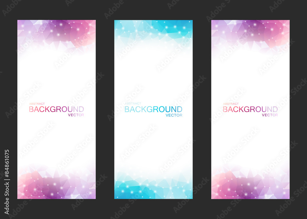 Set of Vector Isolated Blurred Backgrounds