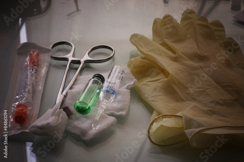 Wallpaper Mural Preparation for prick syringe bandage ampoule Torontodigital.ca