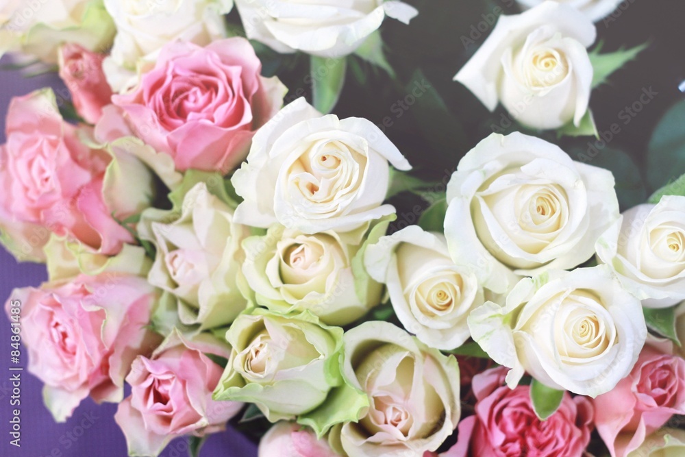 Bouquet of roses. Soft pastel colors Bouquet of roses. Soft pastel colors
