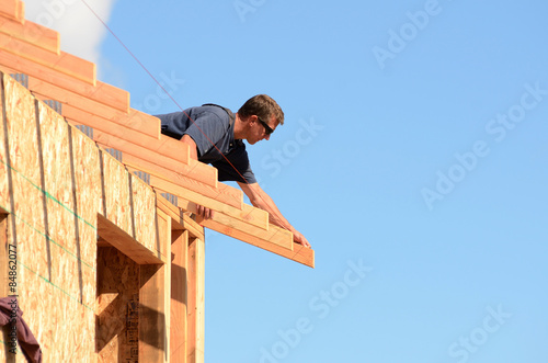 Wallpaper Mural Layout and installation of roof rafters  Torontodigital.ca