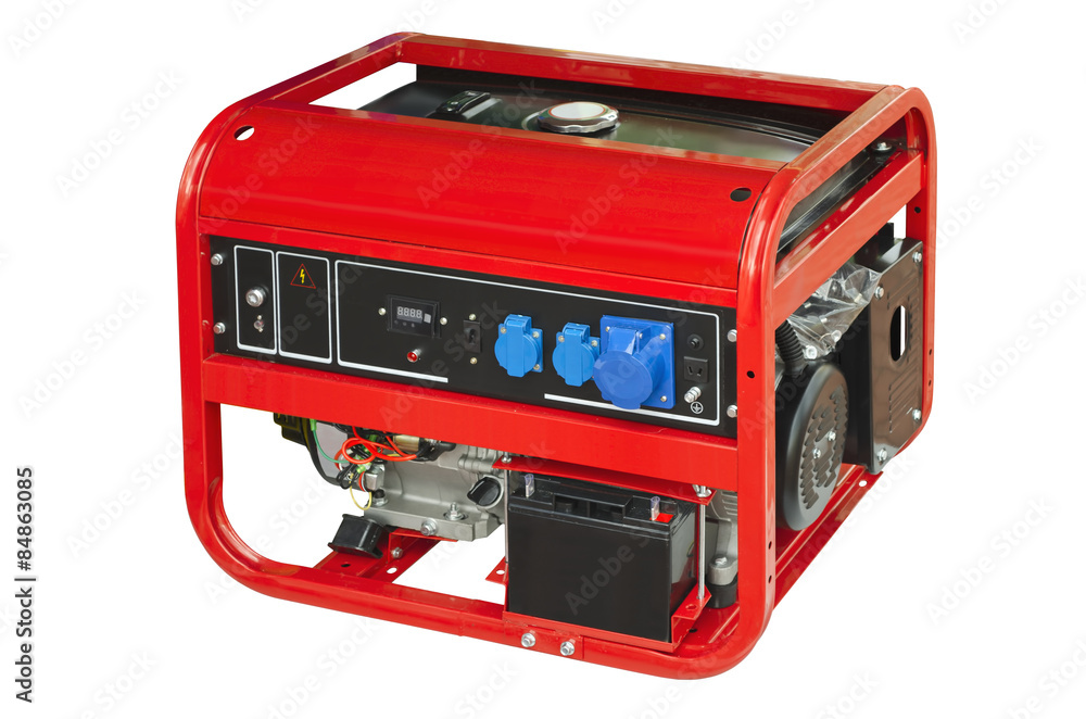 Fototapeta premium Portable generator on a white background