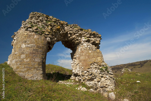  Ruins of the Tropaeum Traiani fortress in Dobrogea