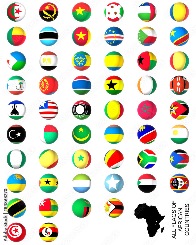 Flags of Africa complete set Flags of Africa complete set
