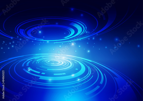 Abstract Technology Blue Background