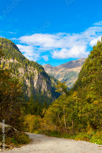 Autumn colorful landscape in the mountains .