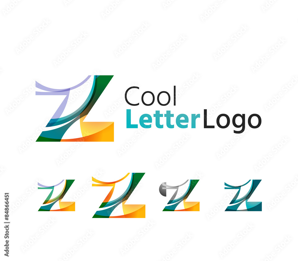 Set of abstract Z letter company logos. Business icons Set of abstract Z letter company logos. Business icons