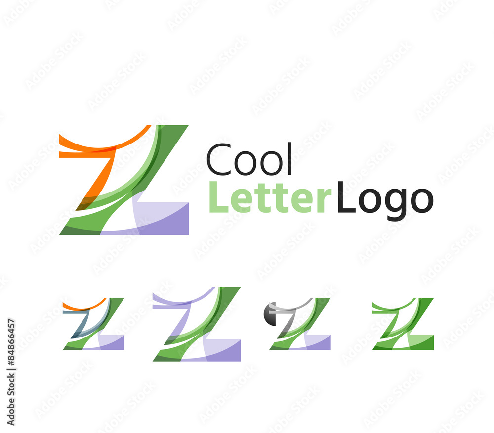 Set of abstract Z letter company logos. Business icons Set of abstract Z letter company logos. Business icons