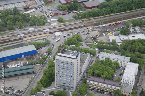 View of Moscow from the air