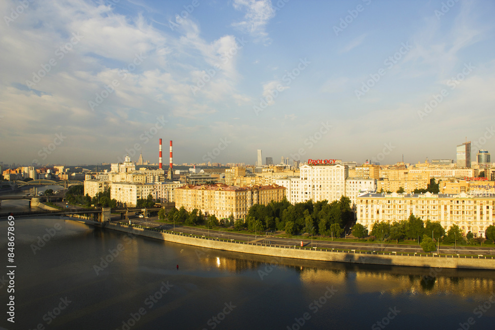 Fototapeta premium Landscape Moscow city, Moscow, Russia