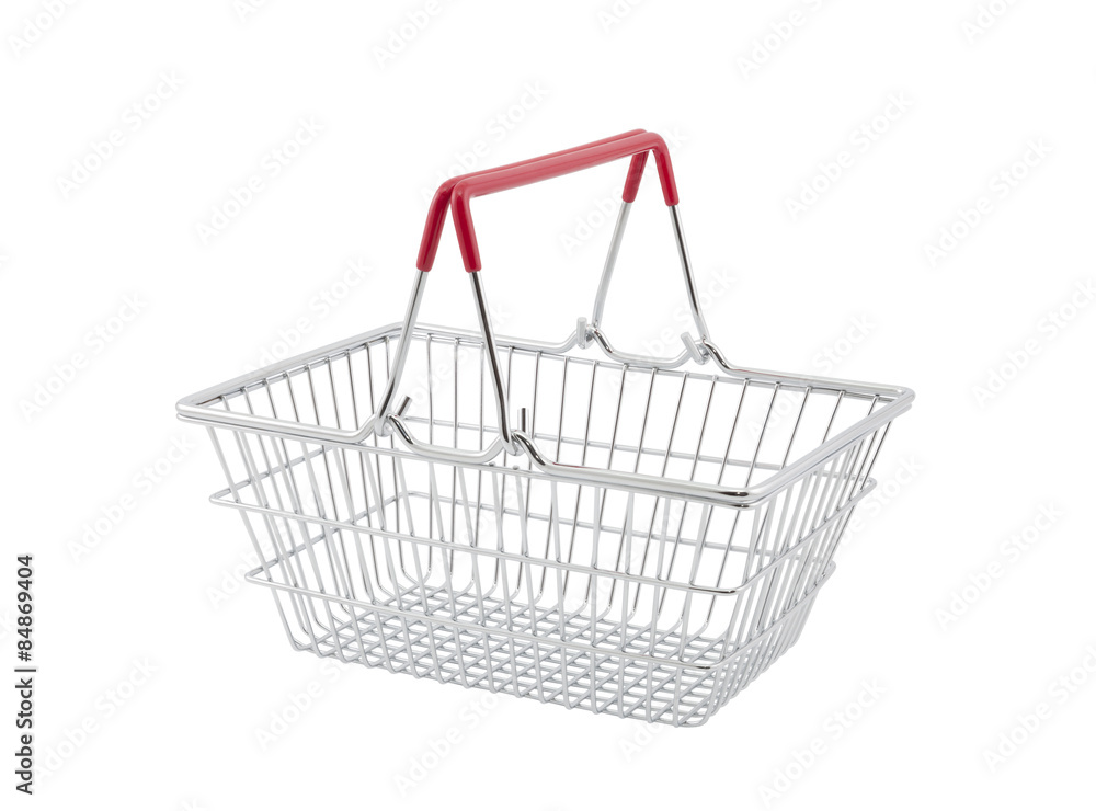 Shopping basket isolated on white background with clipping path Shopping basket isolated on white background with clipping path