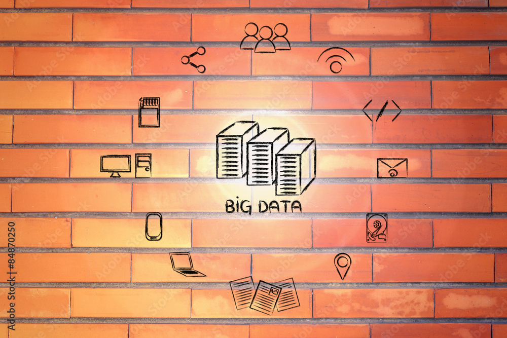 elements of big data with servers and flare