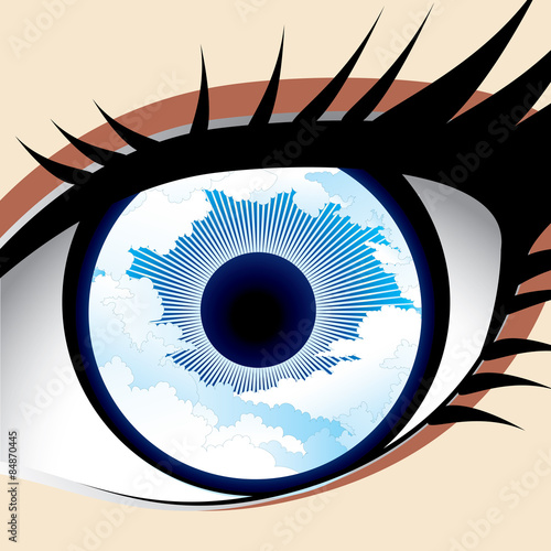 Sky eye vector