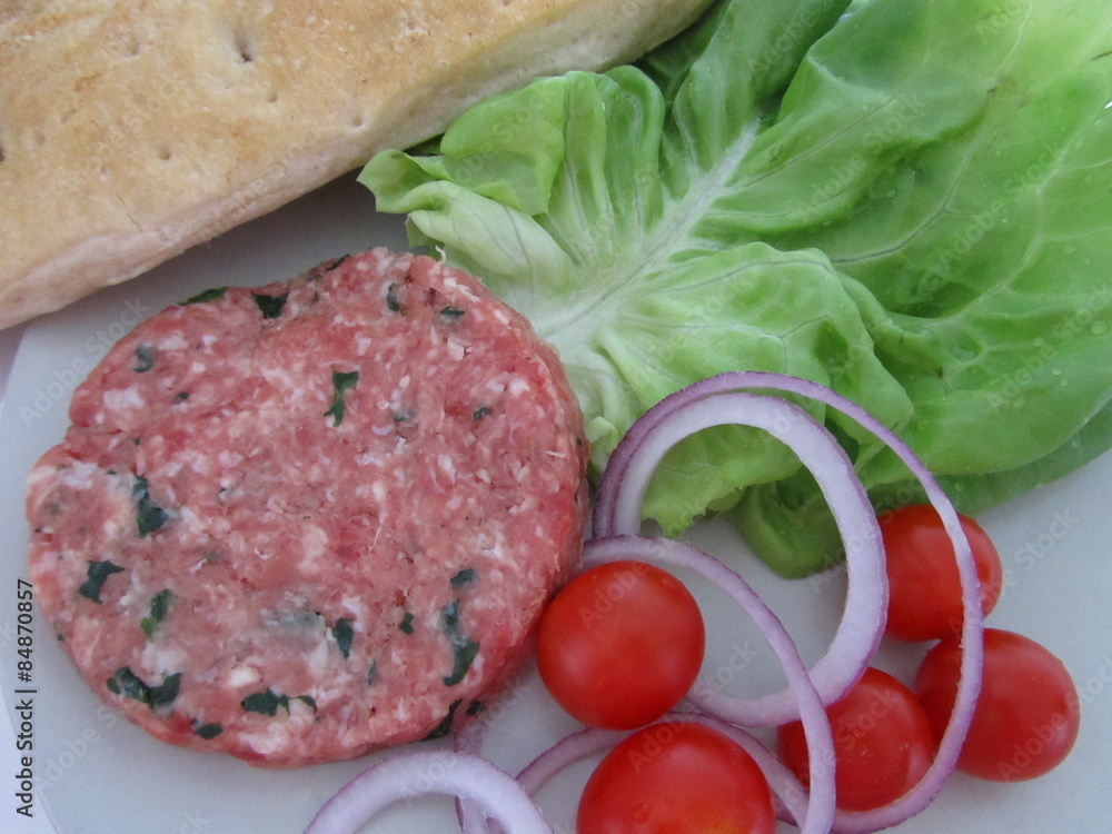 Hamburger con insalata Hamburger con insalata