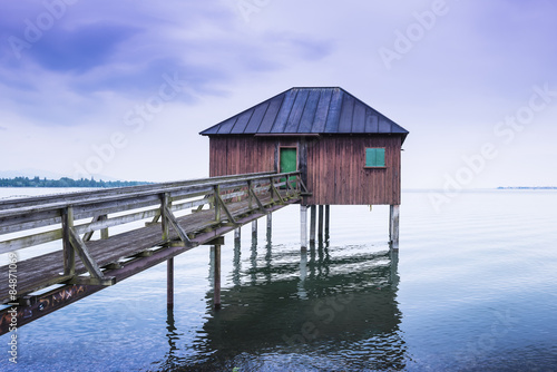 Old beach house at Lake Constance (Bodensee) in Europe. © ryszard filipowicz