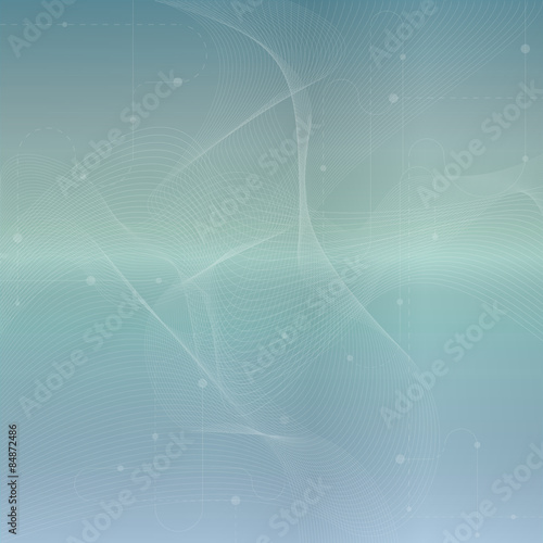 Techno vector abstract blurred background with soft lines. Cyber