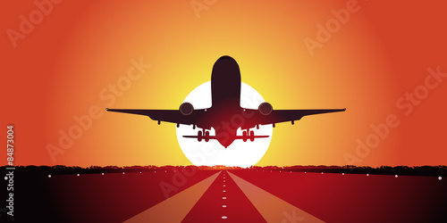 Avion-couche de soleil