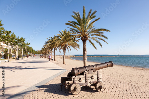 Promenade in Roses, Spain