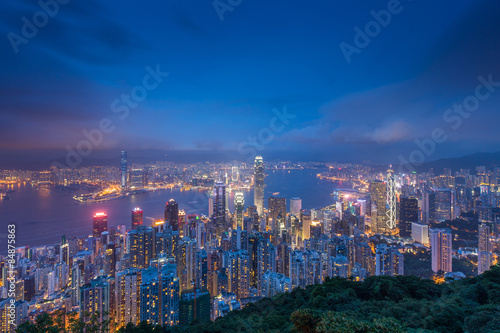 Hong Kong skyline. View from Victoria Peak. © SANCHAI
