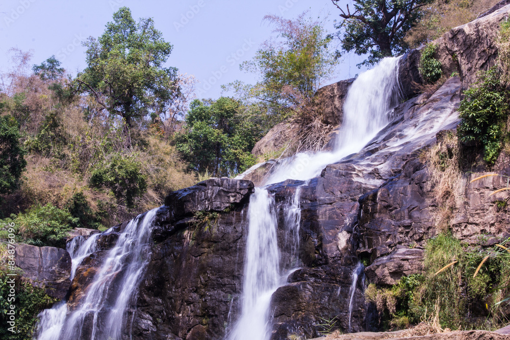 Mae Klang Waterfall in Doi Inthanon, Chiang Mai Province Thailan