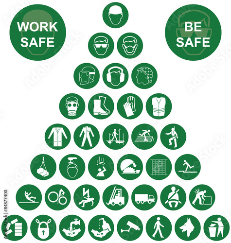 Pyramid Health and Safety Green Icon collection