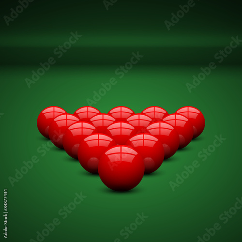 Snooker ball on snooker table.vector
