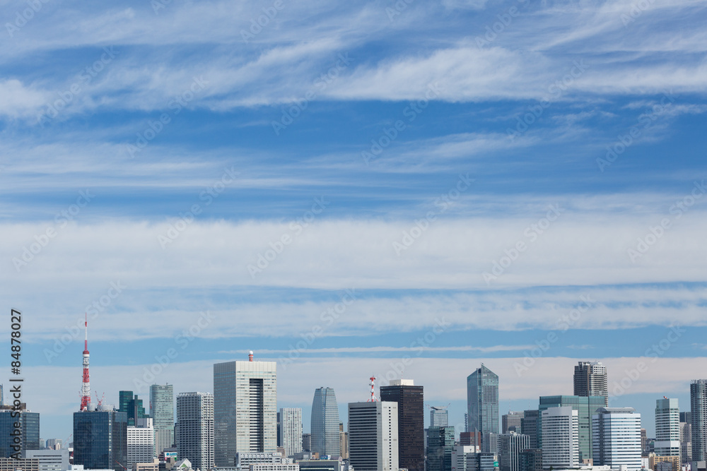 Fototapeta premium 東京港と高層ビル街
