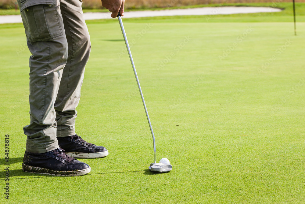 Obraz premium Golf detail on the green