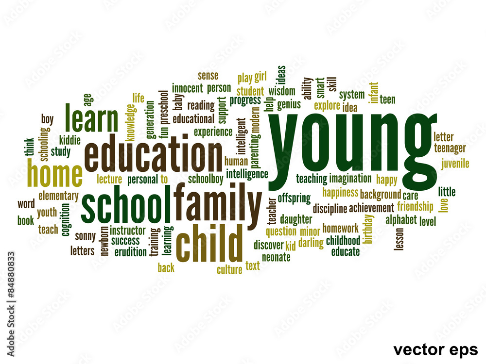 Vector conceptual education word cloud Vector conceptual education word cloud