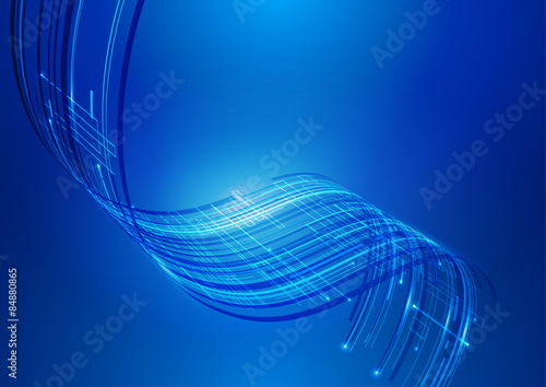 Abstract Technology Blue Background