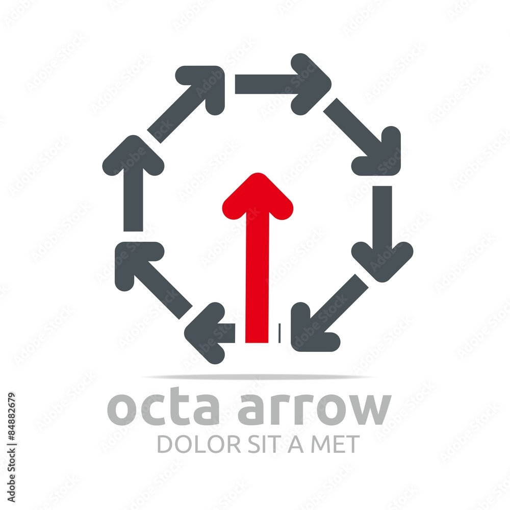 Logo Abstract Circle Arrow Star Design Logo Abstract Circle Arrow Star Design