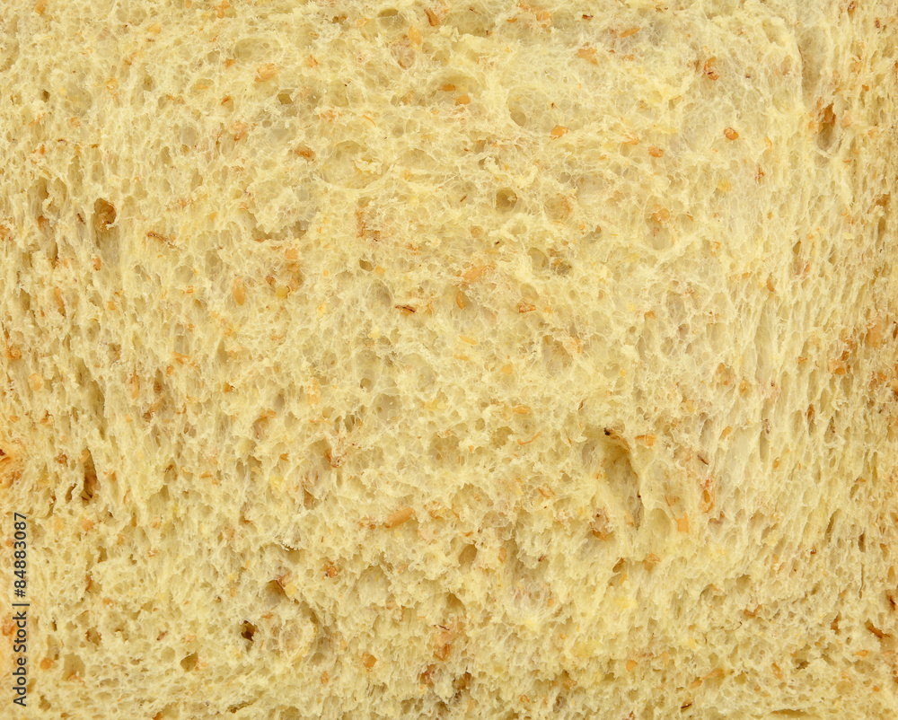Close up of whole wheat bread slice