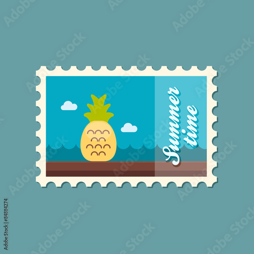 Pineapple flat stamp, summertime