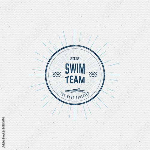 Swimming badges logos and labels for any use