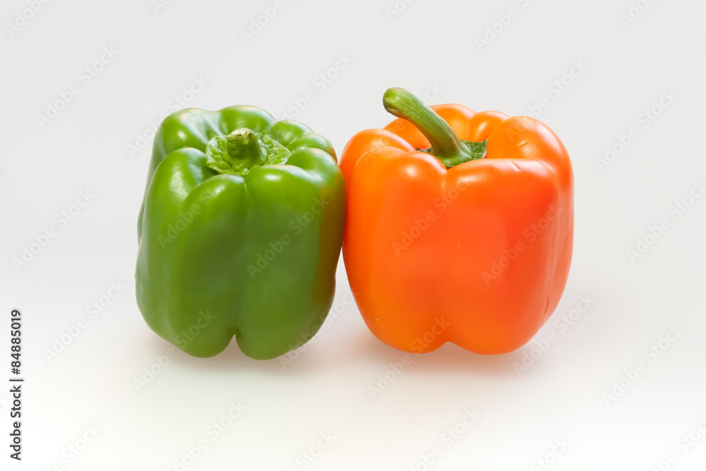 capsicum or sweet pepper on white background capsicum or sweet pepper on white background