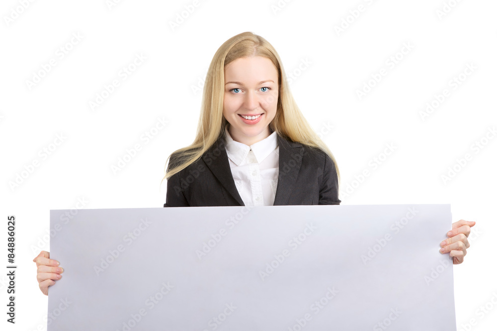 Woman With Empty White Board Woman With Empty White Board