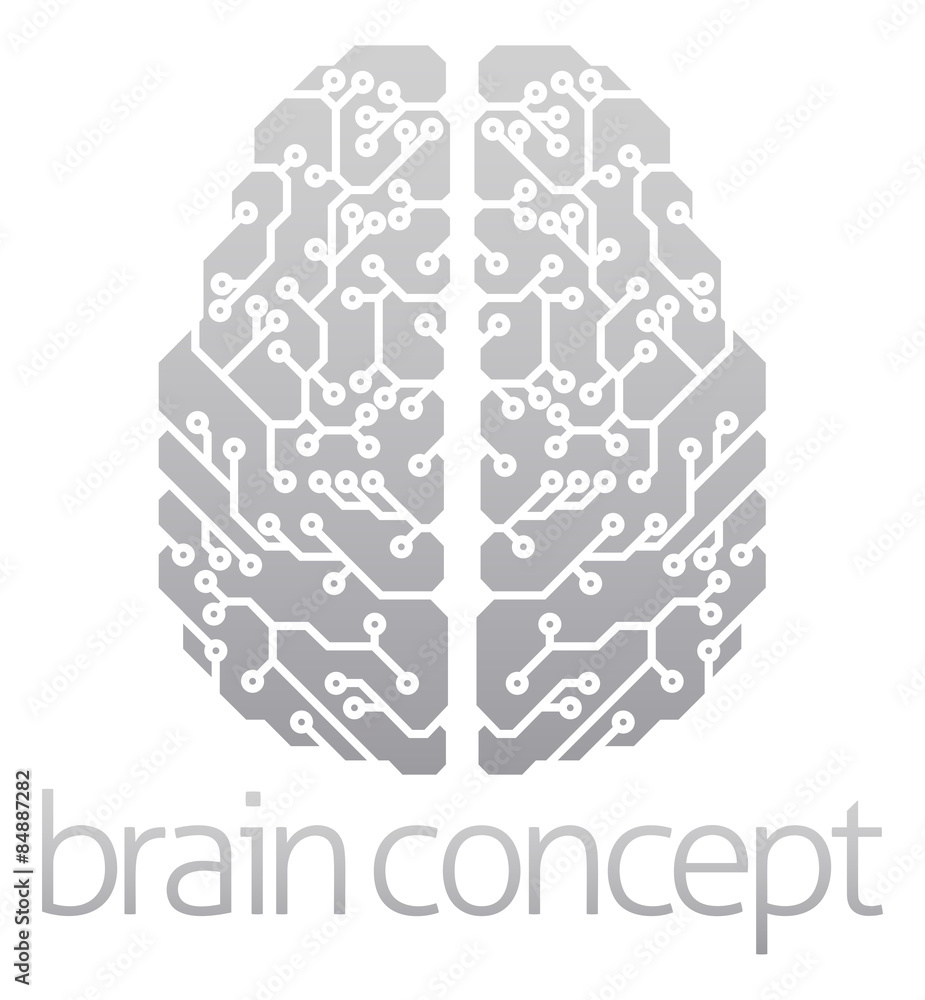 Abstract electronic brain Abstract electronic brain