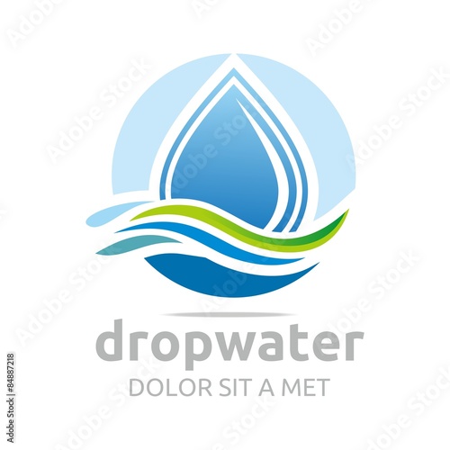 Logo drop water vector shapes symbol