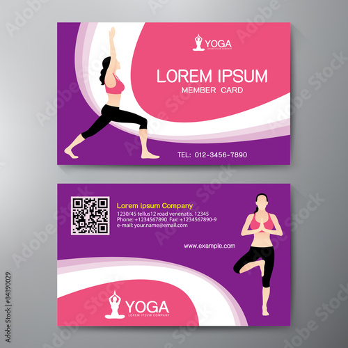 Yoga and Sport Card Design.