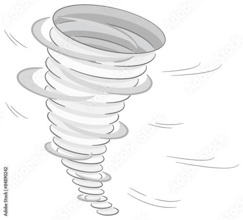 Tornado auf weißem Hintergrund