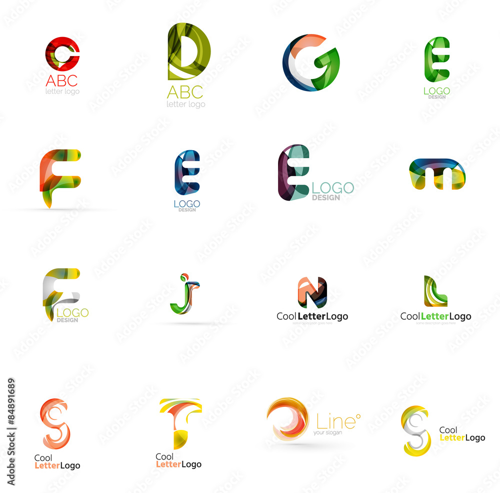 Set of universal company logo ideas, business icon collection Set of universal company logo ideas, business icon collection