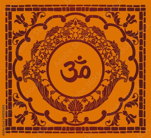 aum syllable, paisley design ,Hinduism, India