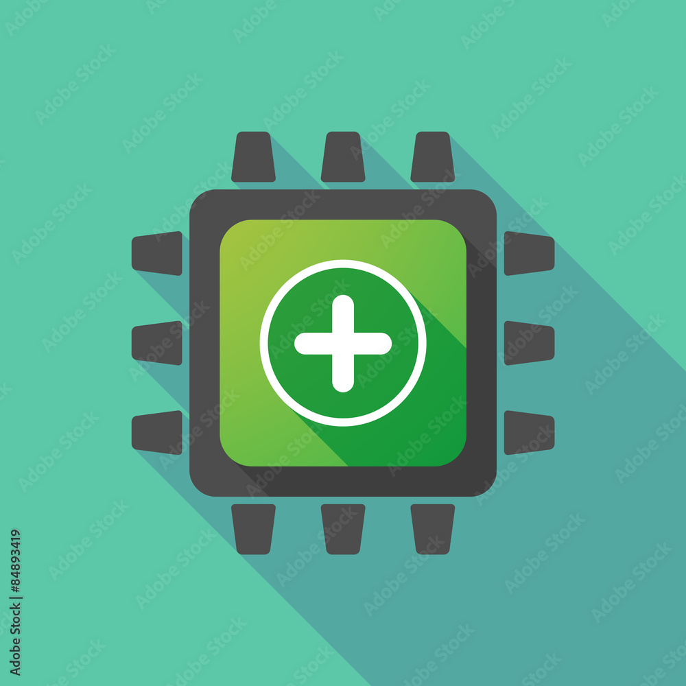 Obraz premium CPU icon with a math sign