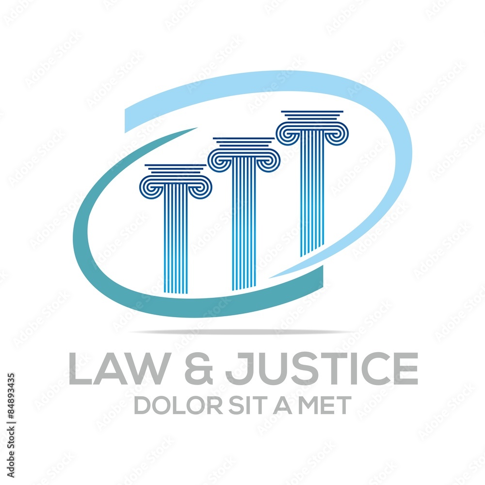 Logo Vector Law Building and Justice