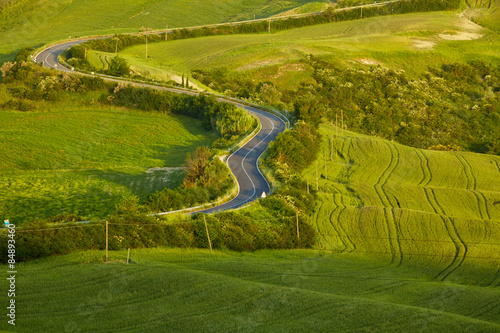Green Tuscany hills