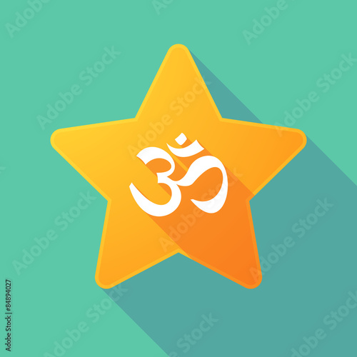 Star icon with an om sign