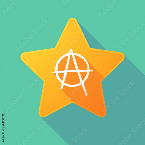 Star icon with an anarchy sign