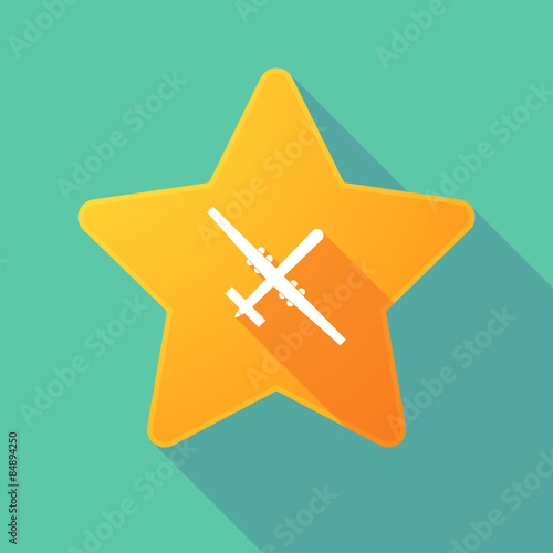 Star icon with a war drone