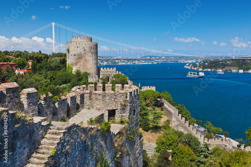 Fototapete Rumeli Fortress at Istanbul Turkey